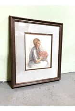 mujer con flores, framed print, 4/8, sgnd Rosa Wolf
