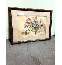 Bright Time Table Setting, framed painting, sgnd Belle P.