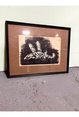 Reclining Figure, framed print, sgnd Abby Diamon '68