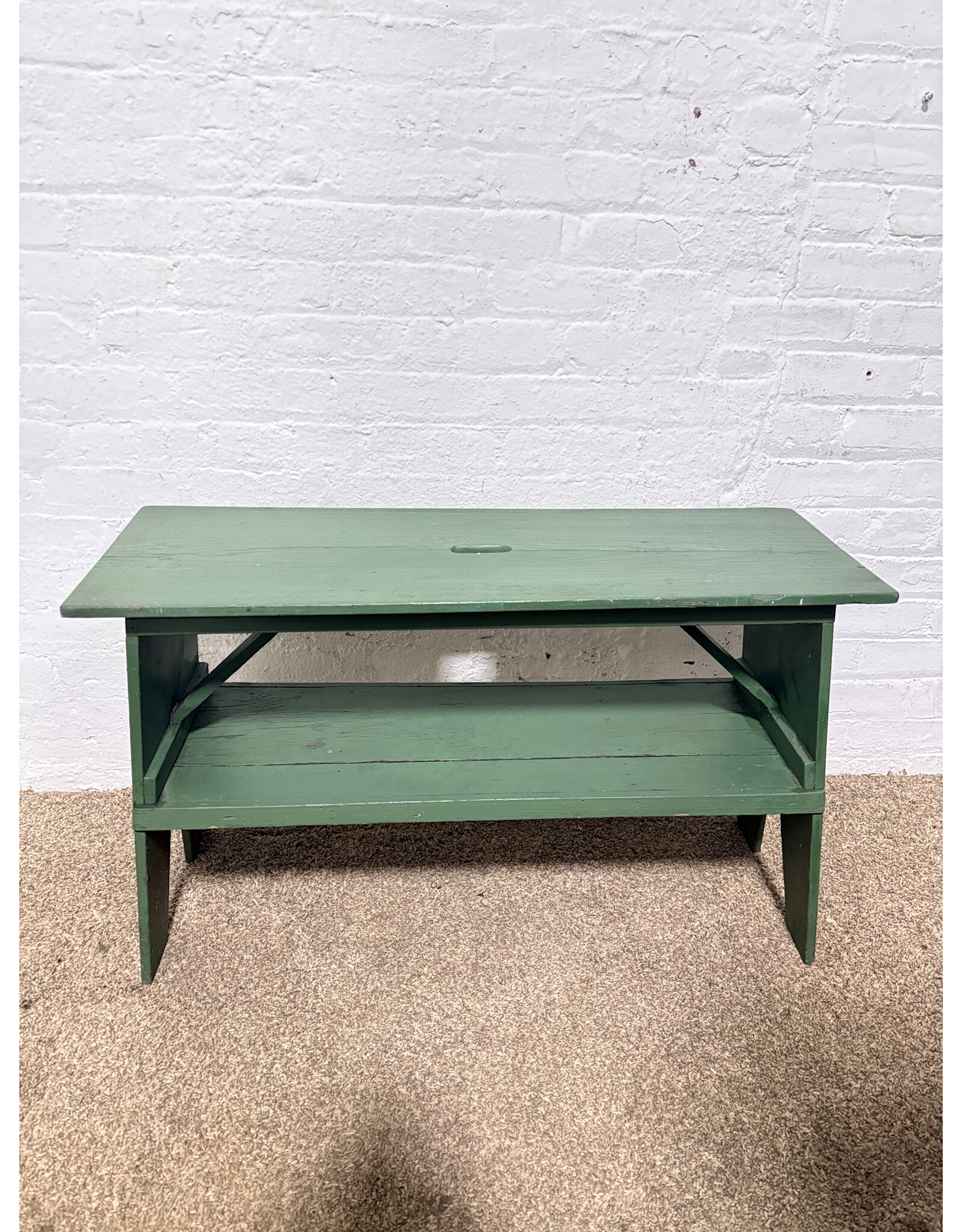 Country Barn Style Green Bench