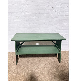 Country Barn Style Green Bench