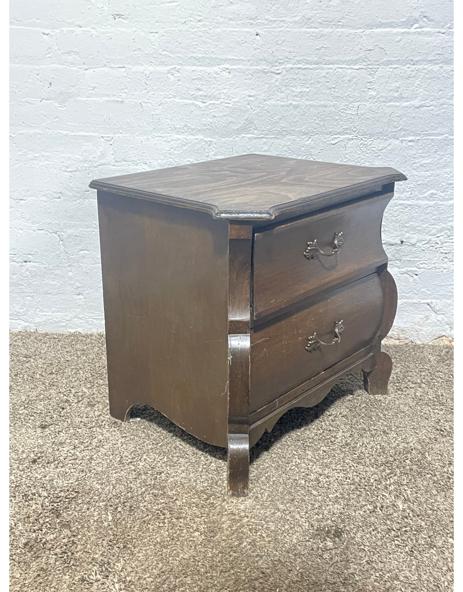 Baker Furniture Louis XV French Provincial 28 Bombe Nightstand