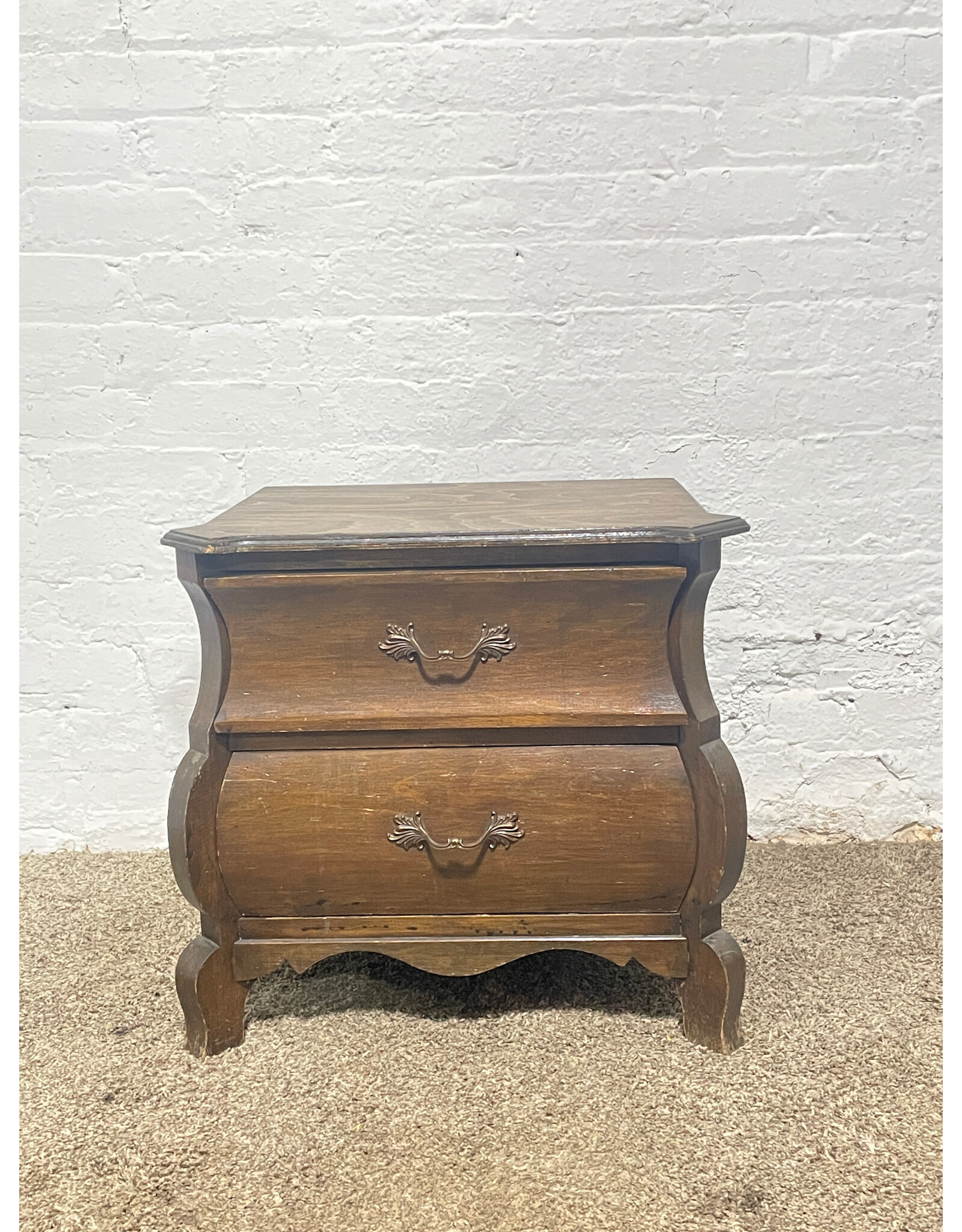 Baker Furniture Louis XV French Provincial 28 Bombe Nightstand