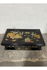 Black Lacquered Mother of Pearl Inlaid Coffee Table