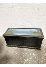 Painted Chest with Animal Drinking out the Lake Scene