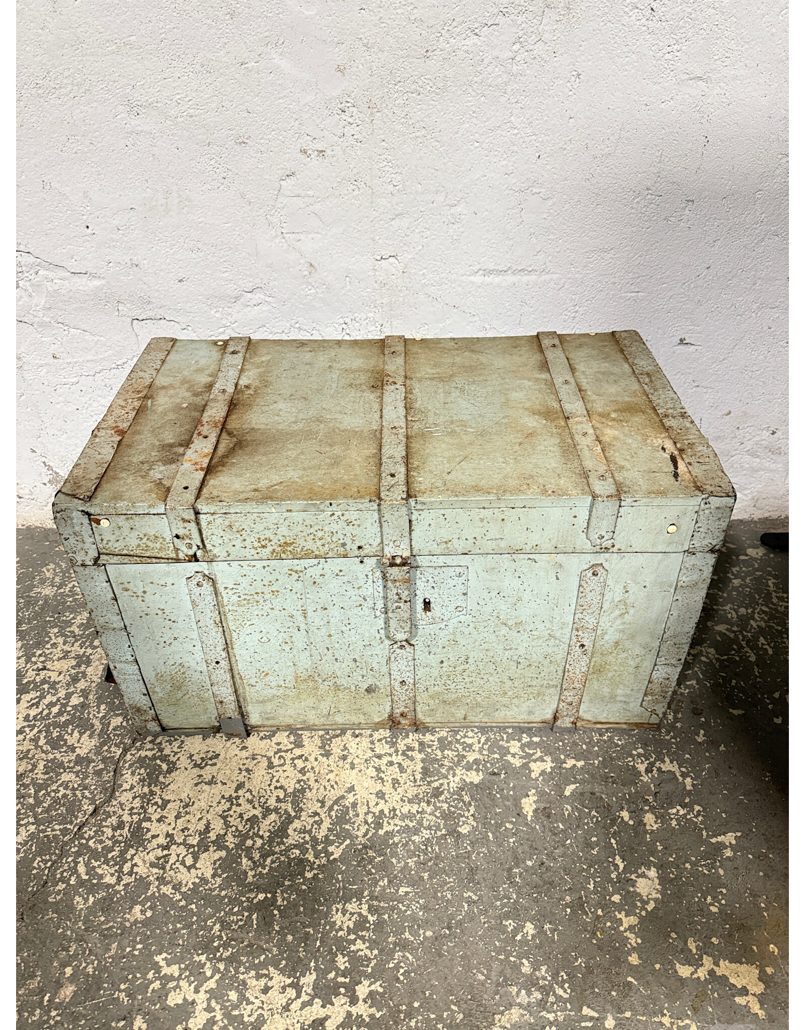 Antique Flat Top Trunk