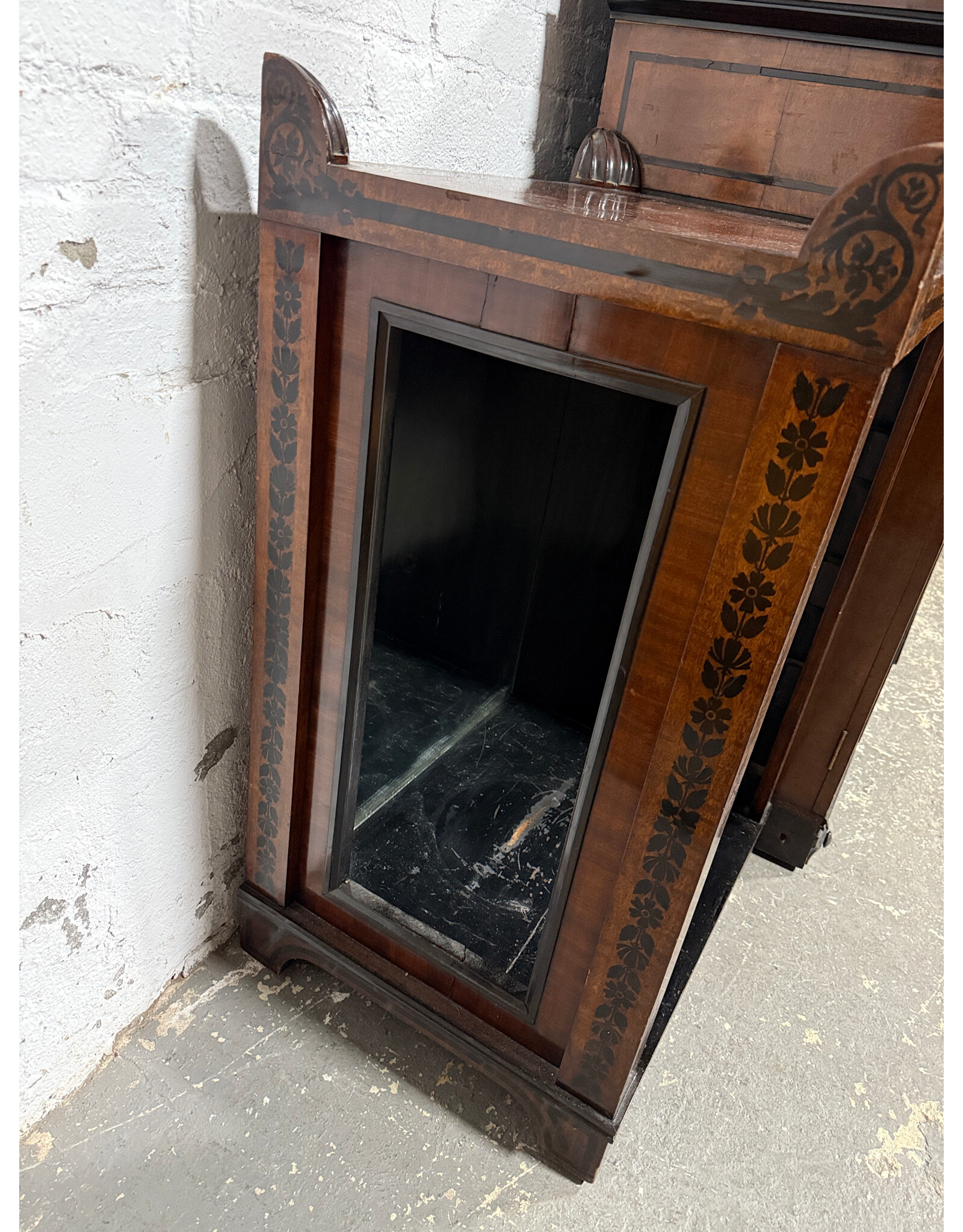 Charles X Ebonized Mahogany 4-Piece Sideboard Circa1840
