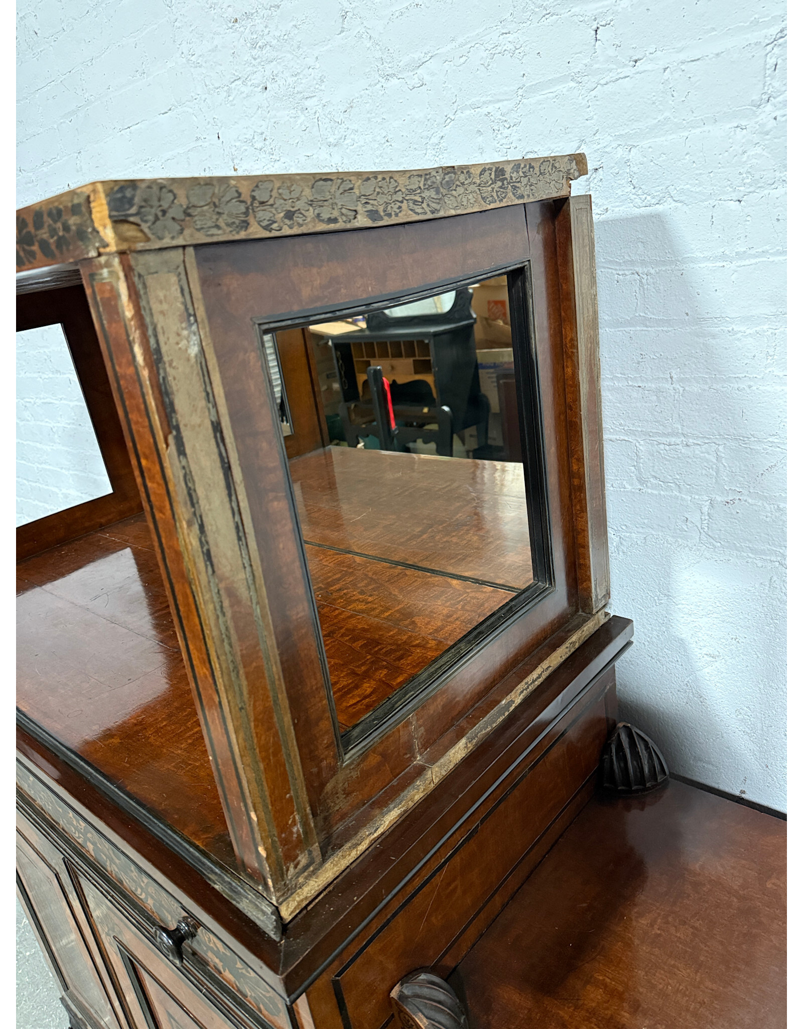 Charles X Ebonized Mahogany 4-Piece Sideboard Circa1840