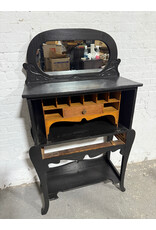 Victorian Style Black Cabinet with Mirror