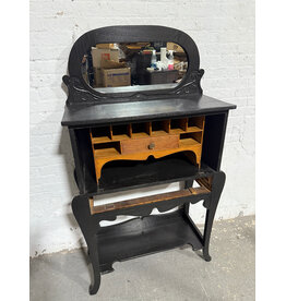 Victorian Style Black Cabinet with Mirror