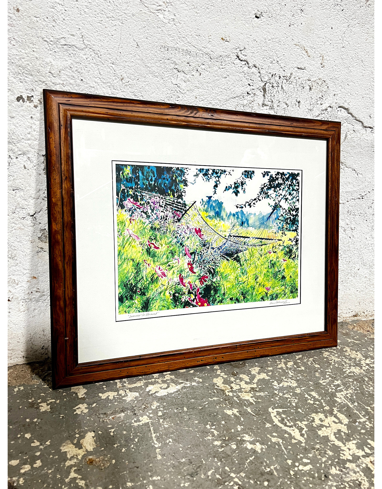 Summer in Vermont, sgnd Anne Colman, framed print