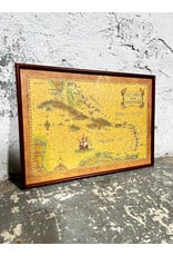 Framed West Indies and Caribbean Map