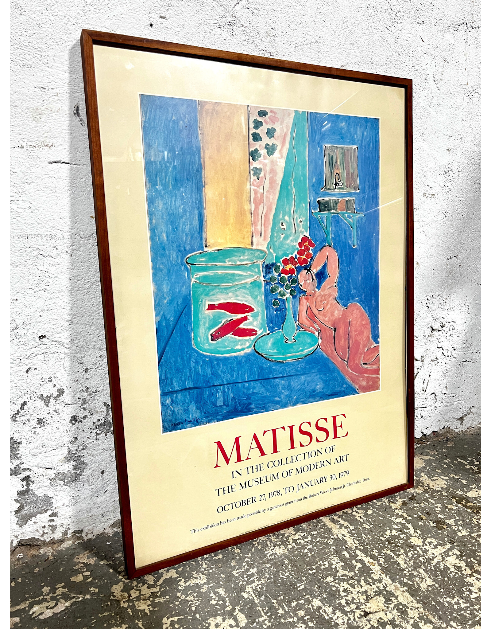 Matisse at the Museum of Modern Art, framed exhibition poster