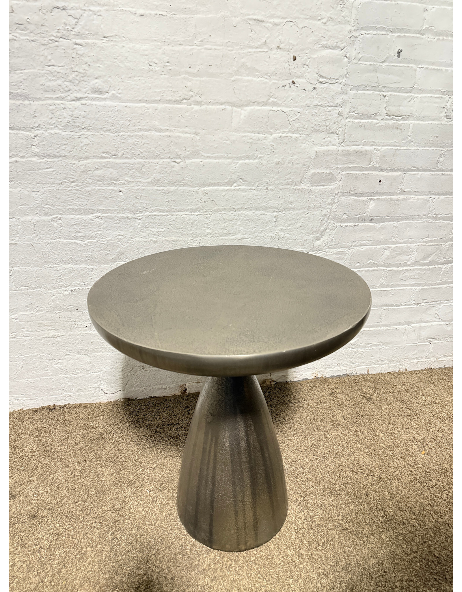 Metal Pedestal Side Table