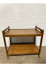 Vintage MCM Wooden Bar Cart