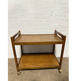 Vintage MCM Wooden Bar Cart