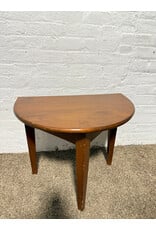 Vintage Wooden Demi-lune Side Table
