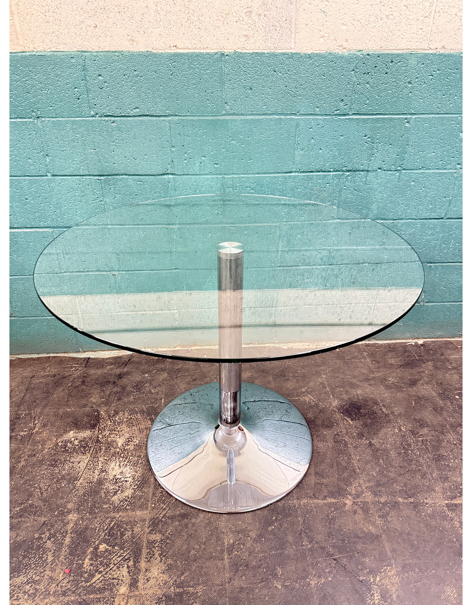 Chrome & Glass Dining Table