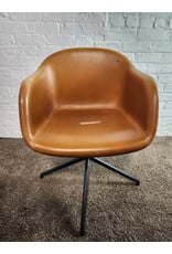 Leather Muuto Fiber Conference Swivel Armchair