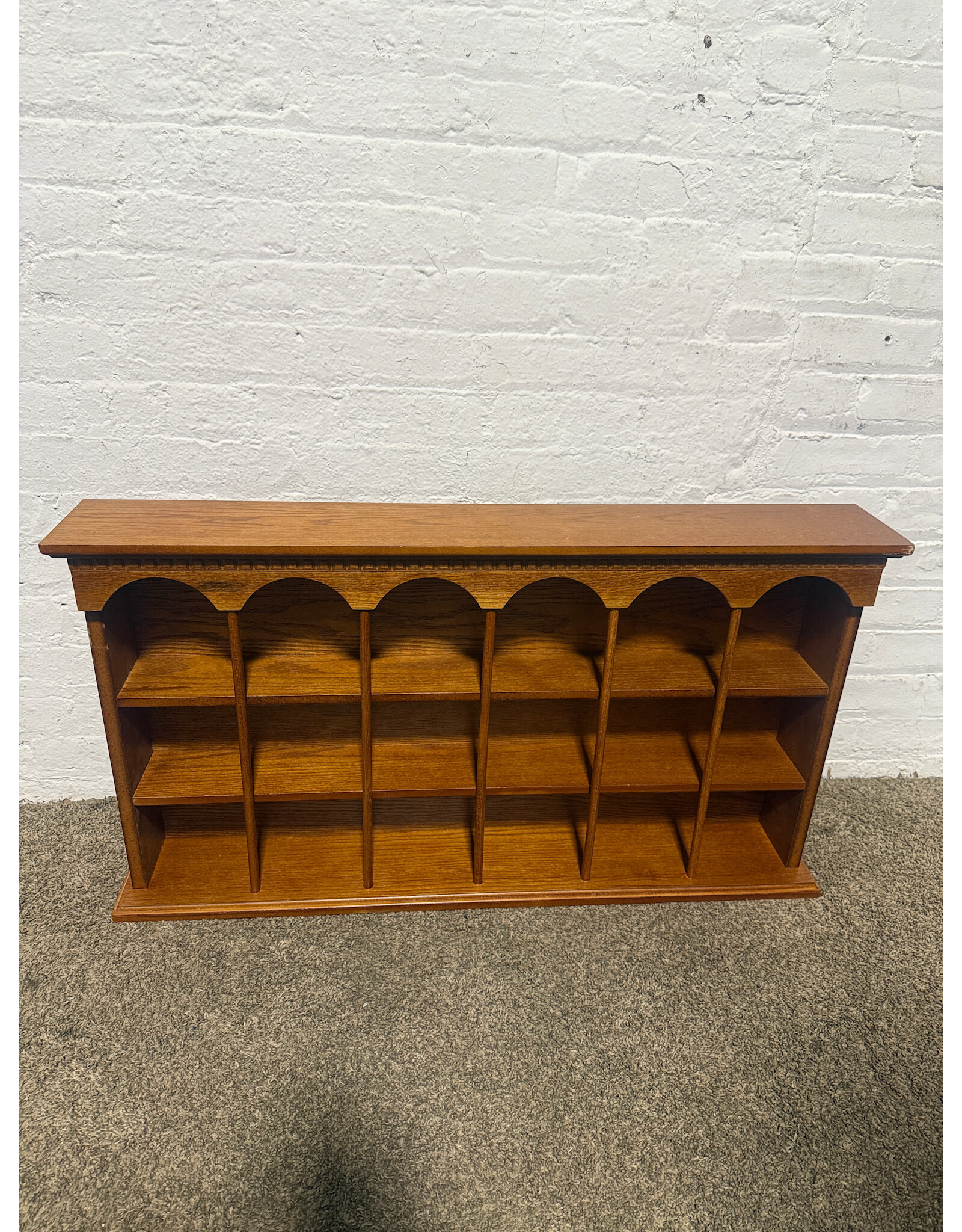 Mackenzie Brown Wood Wall Curio Display Shelf, A Touch of Class