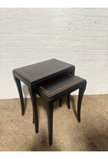 Black Wood Nesting Tables by Bombay (Sold as a Pair)