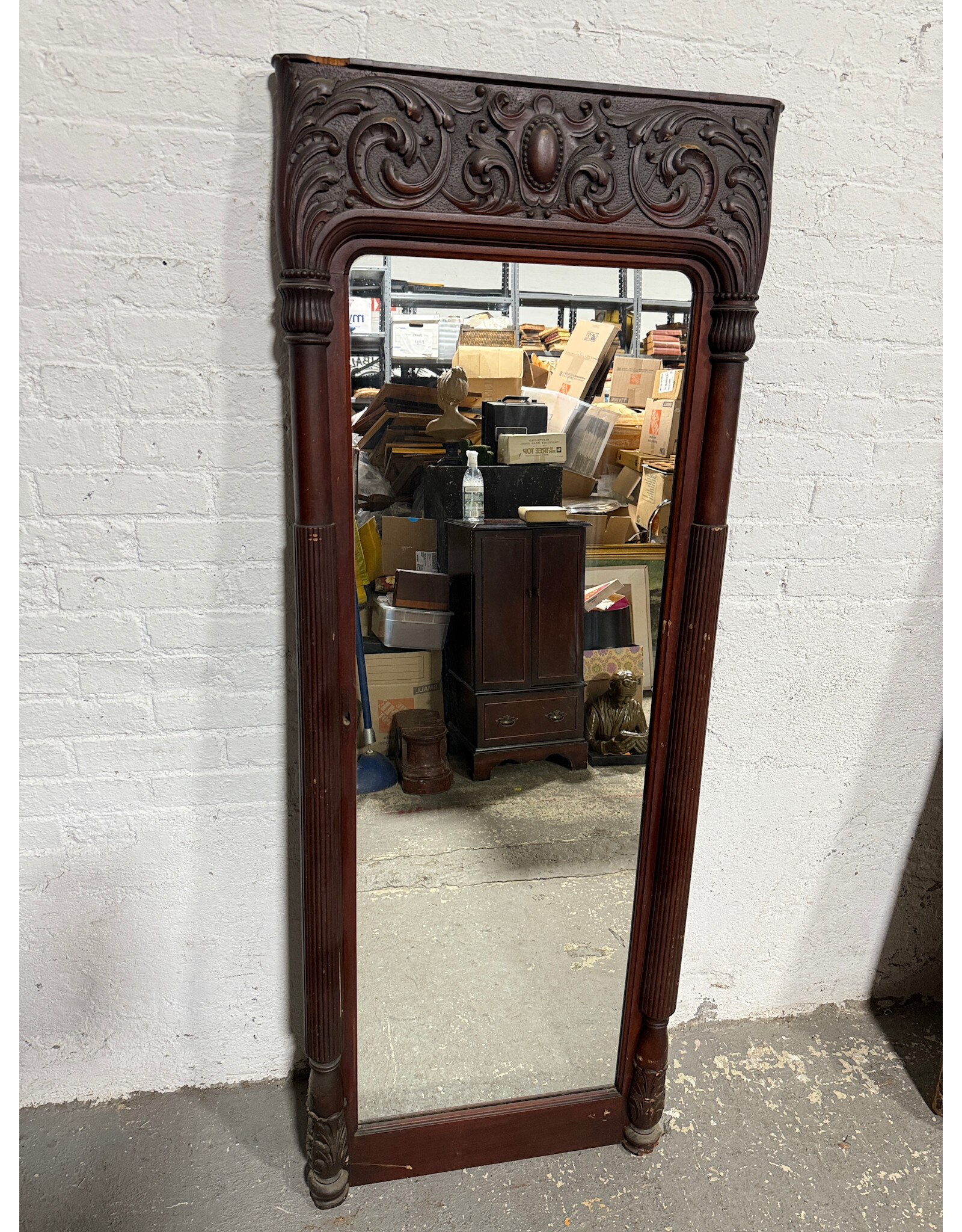Antique French Style Standing Mirror