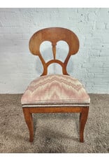 Biedermeier Pink Ikat Upholstered Dining Chair