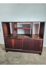 MCM Wooden Record Player and Vinyl Storage Cabinet