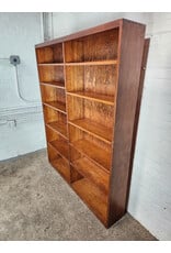 Vintage Wooden Bookcase with 10 Adjustable Shelves