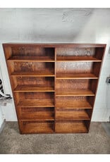 Vintage Wooden Bookcase with 10 Adjustable Shelves