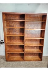 Vintage Wooden Bookcase with 10 Adjustable Shelves
