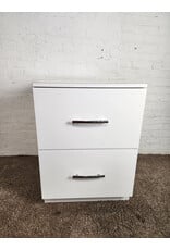 Glossy White 2-drawer Dresser