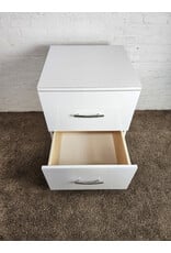 Glossy White 2-drawer Dresser