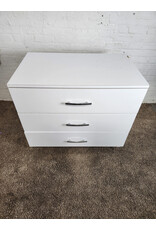 Glossy White 3-drawer Dresser