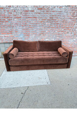 Article Sven Modern Tufted Velvet Sofa Bed by Article in that Plush Pacific Brown
