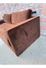 Article Sven Modern Tufted Velvet Sofa Bed by Article in that Plush Pacific Brown