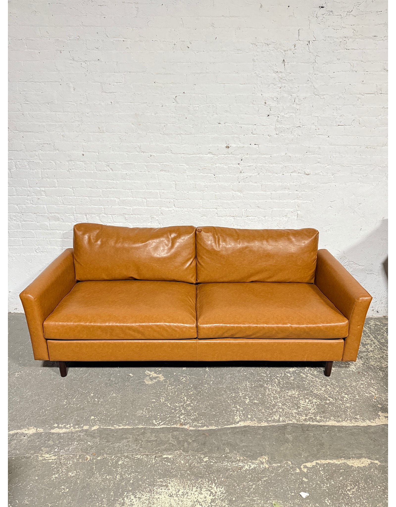Modern Cognac Tan Sofa