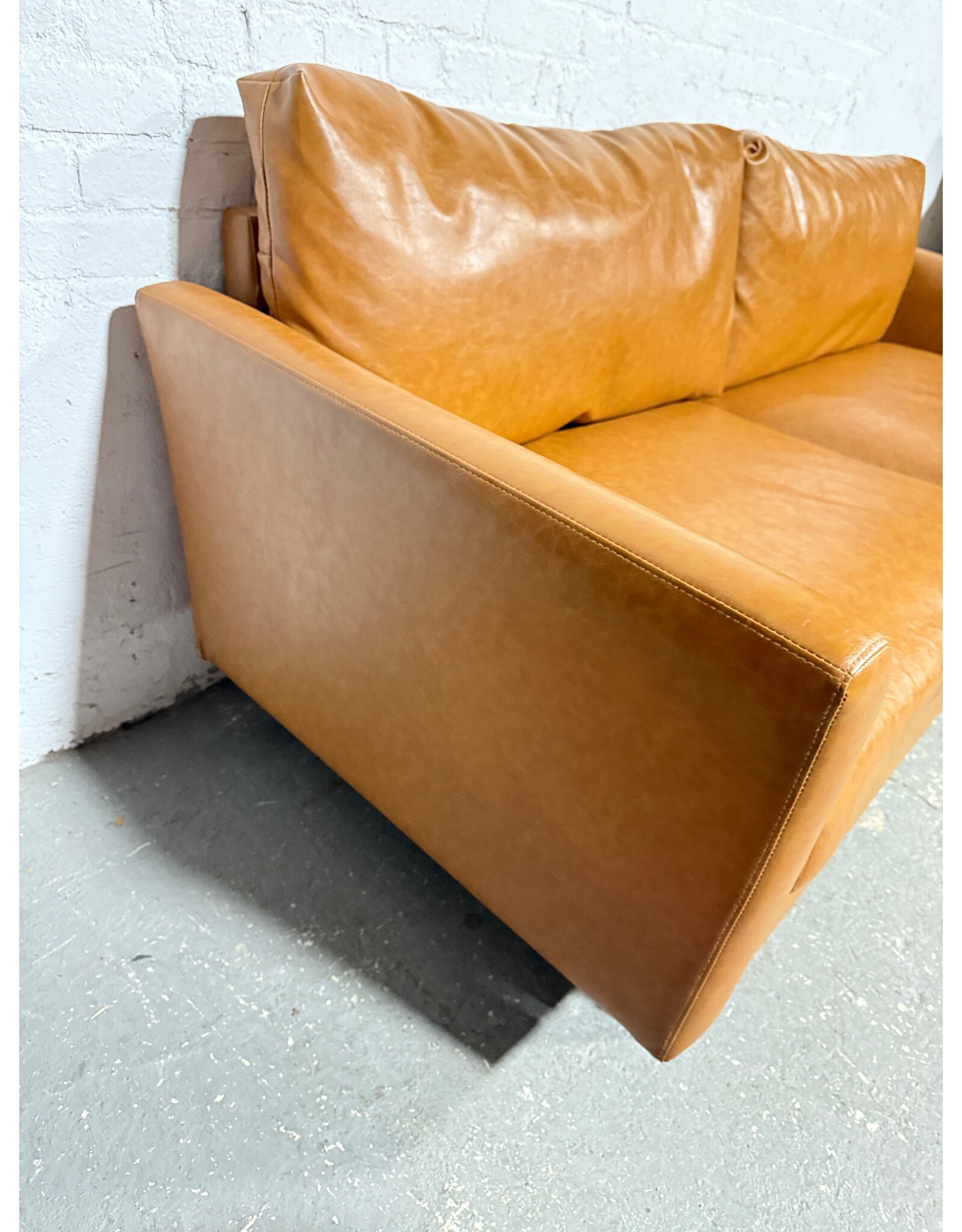 Modern Cognac Tan Sofa