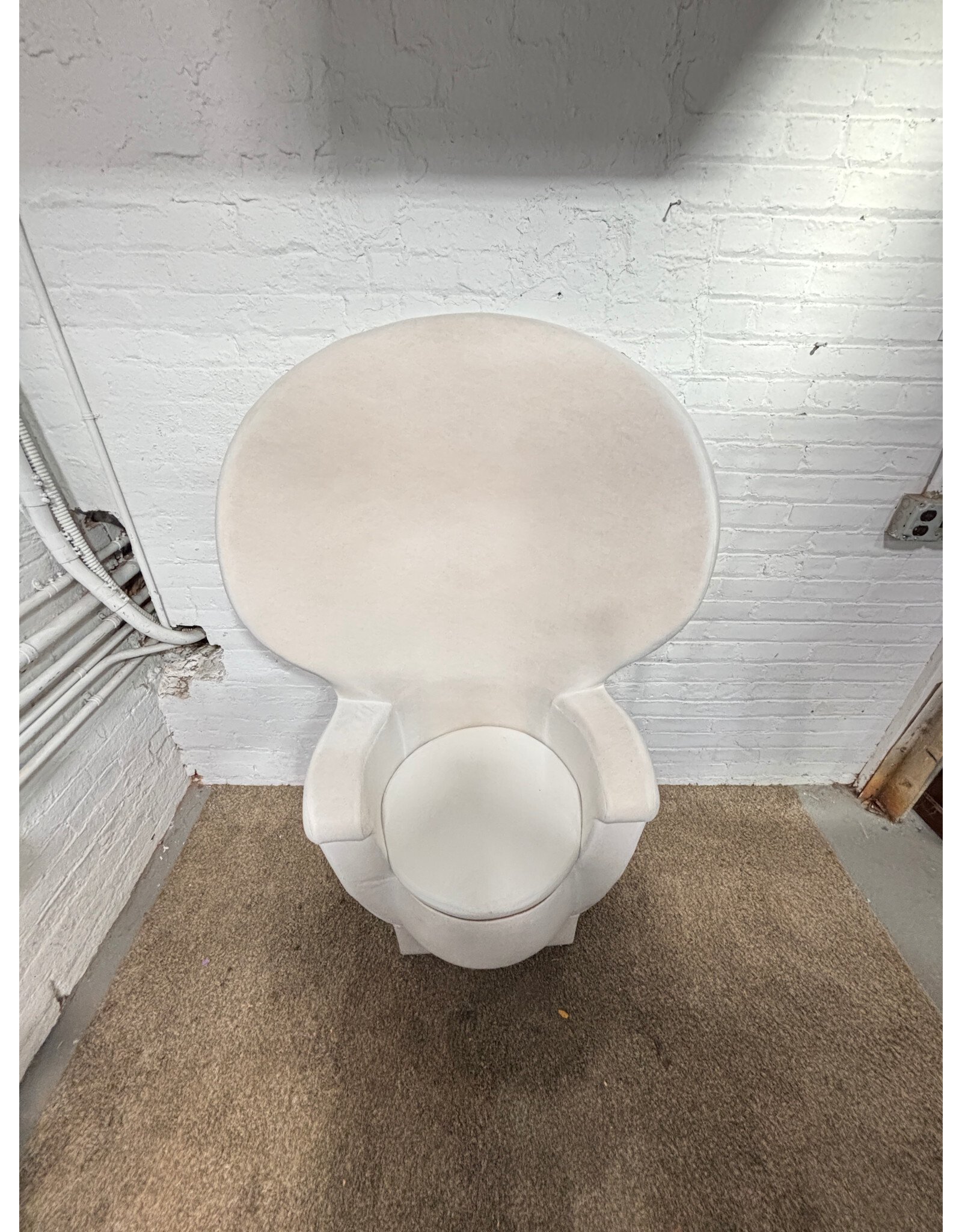 Cream Oversized Wingback Chair