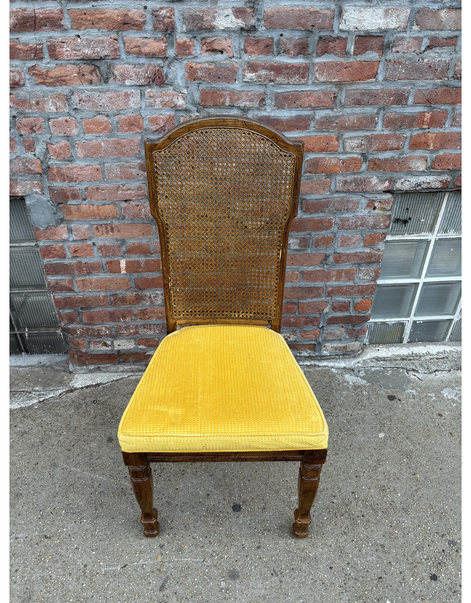 Yellow Cane Back Chair