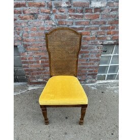 Yellow Cane Back Chair