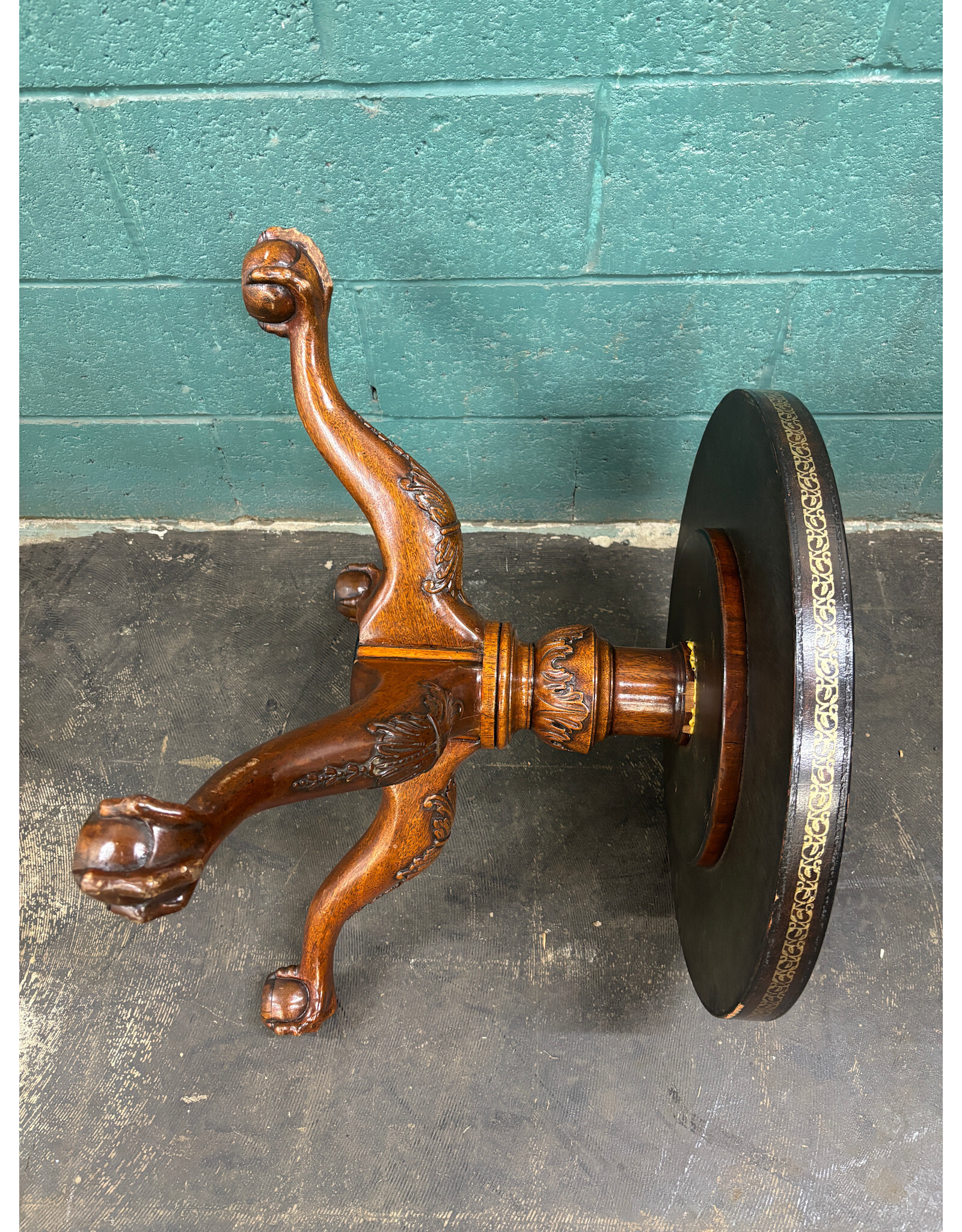 19th Century Carved Inlaid Table
