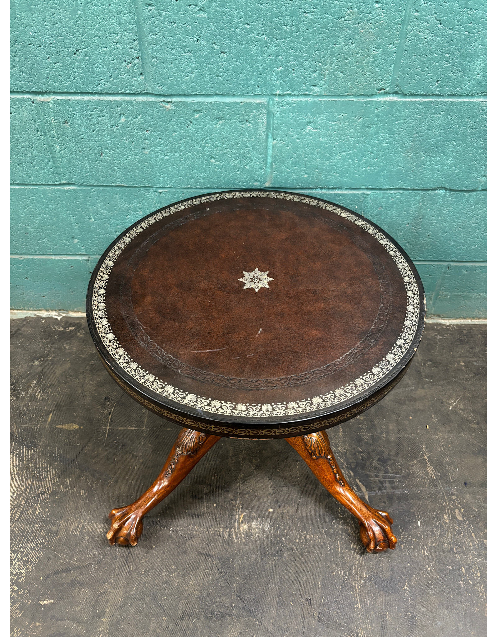 19th Century Carved Inlaid Table