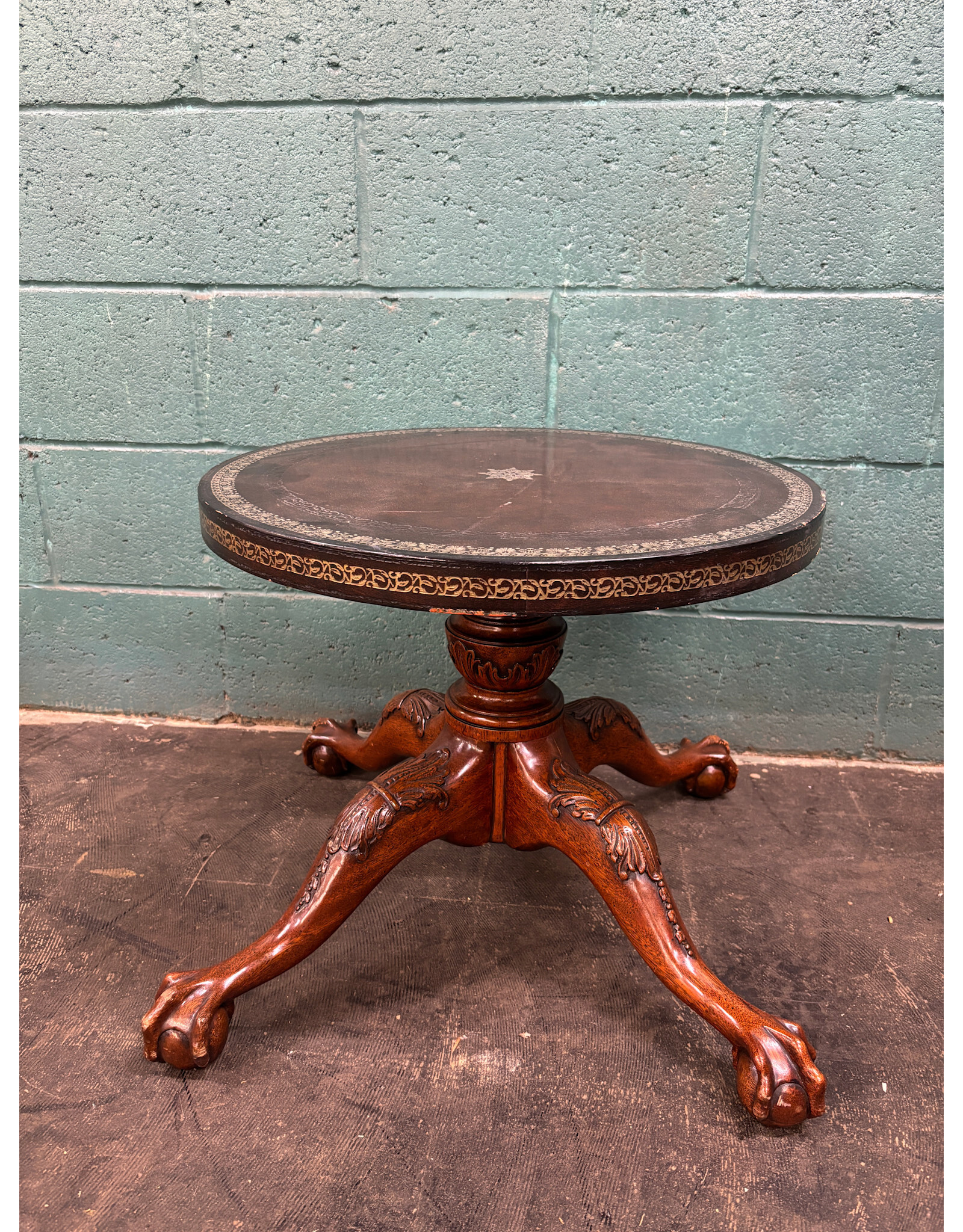 19th Century Carved Inlaid Table