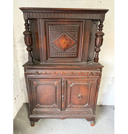 Jacobean-Style Oak Hutch or Court Cupboard