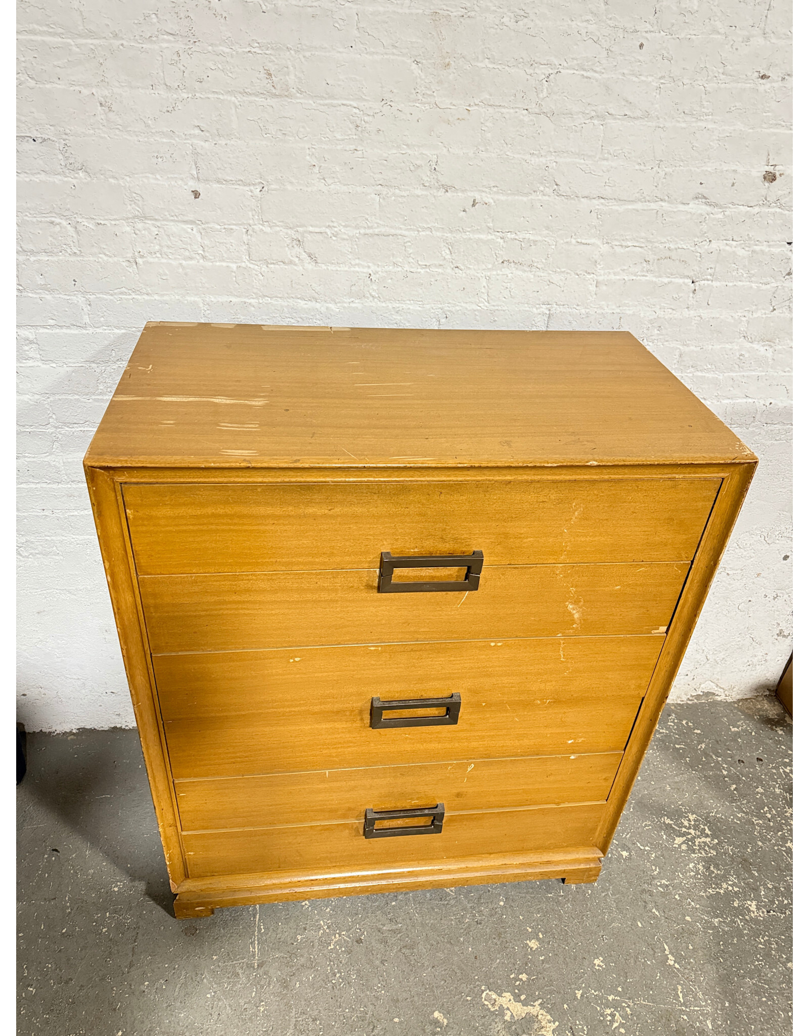 Vintage Mcm Blonde 6 Drawer Chest Dresser