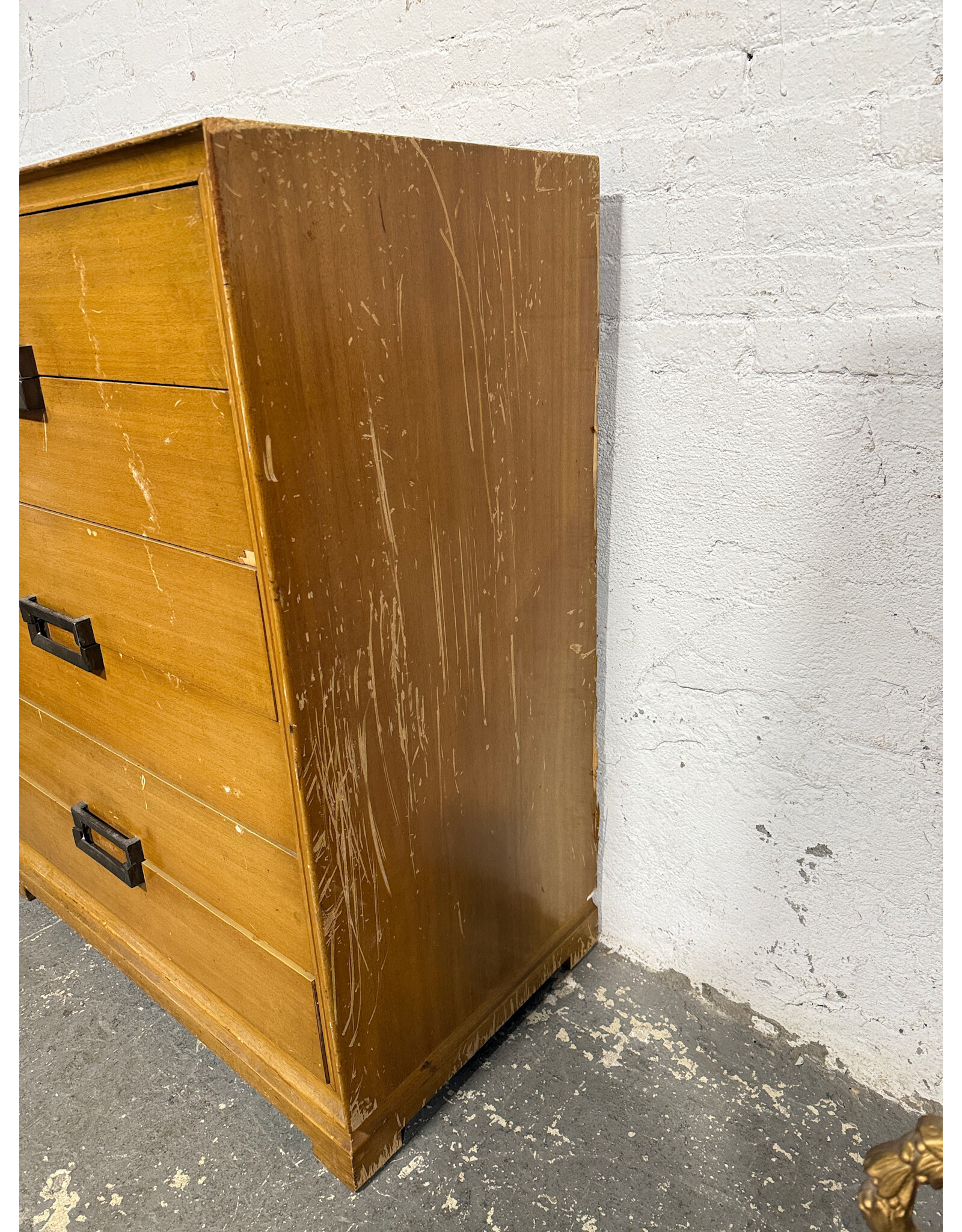 Vintage Mcm Blonde 6 Drawer Chest Dresser