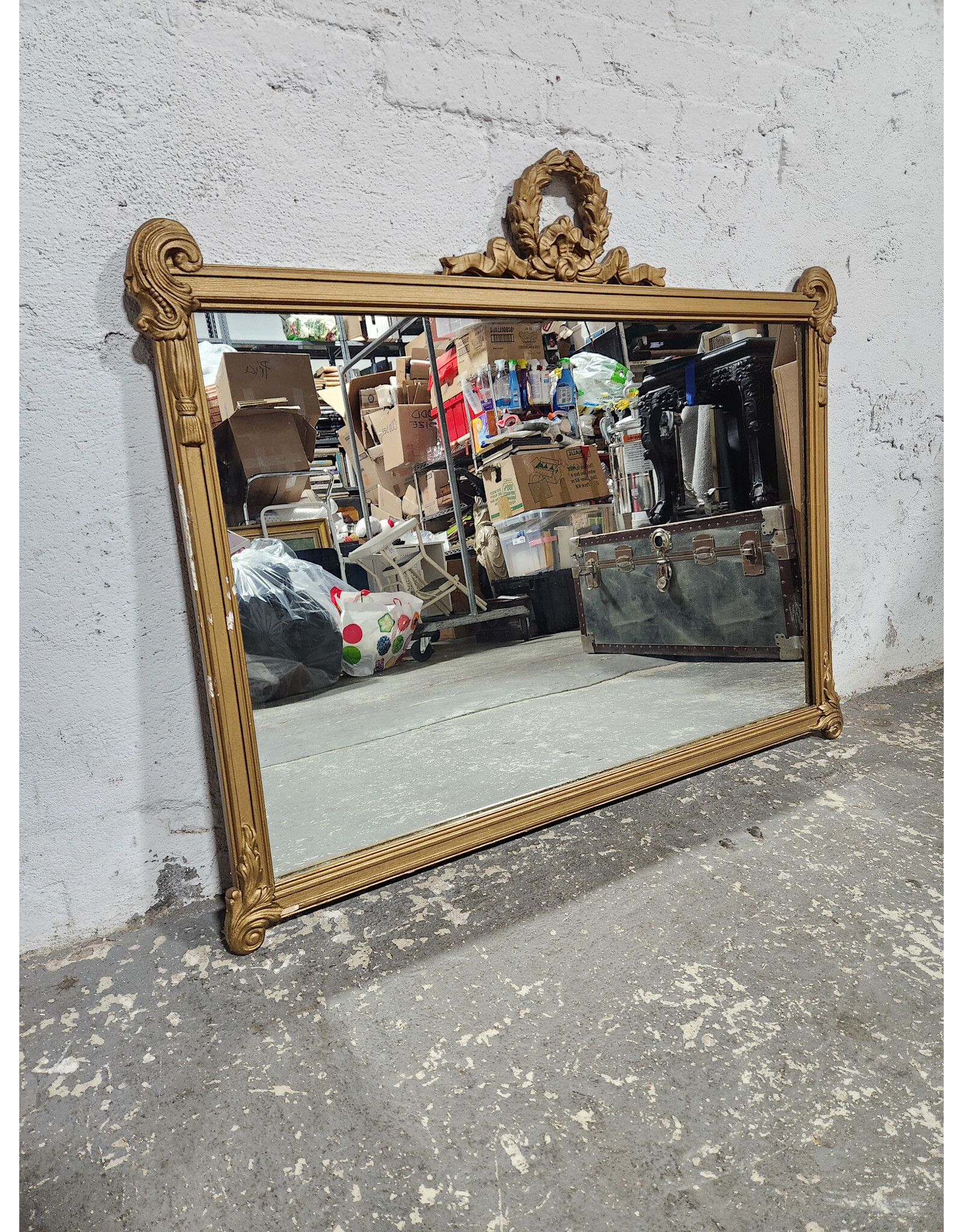 Vintage Hollywood Regency Style Carved Hanging Mirror