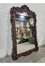 Vintage Ornate Baroque Style Wooden Carved Hanging Mirror
