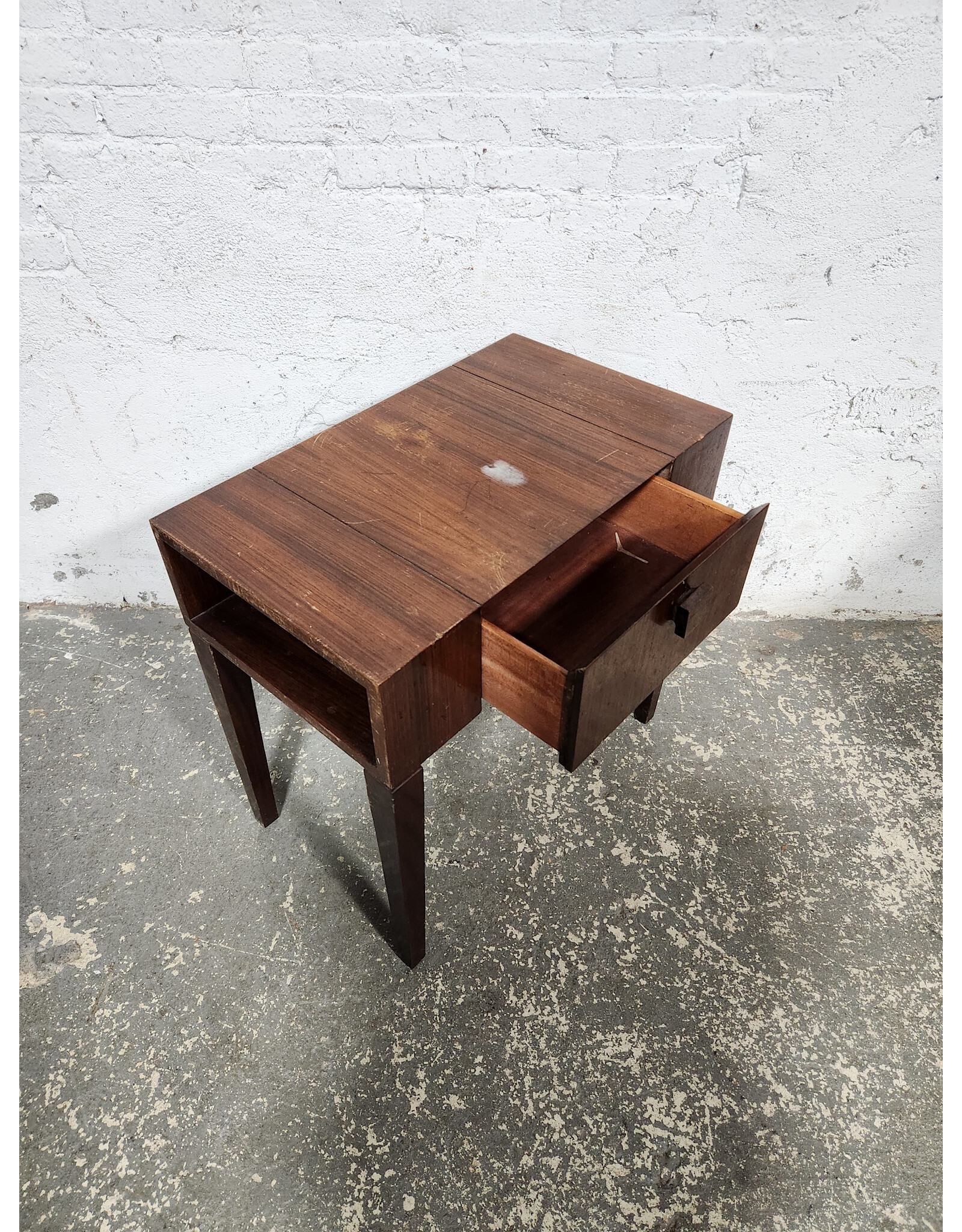 Vintage Wooden Single Drawer Side Table